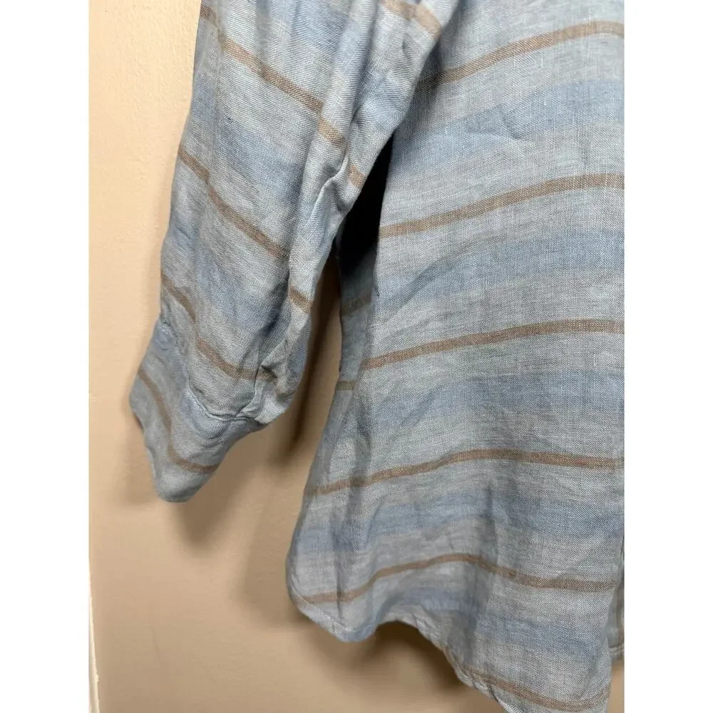 NWOT Free People x CP Shades Mixed Plaid Linen Double Cloth Top L $250 - Picture 10 of 12